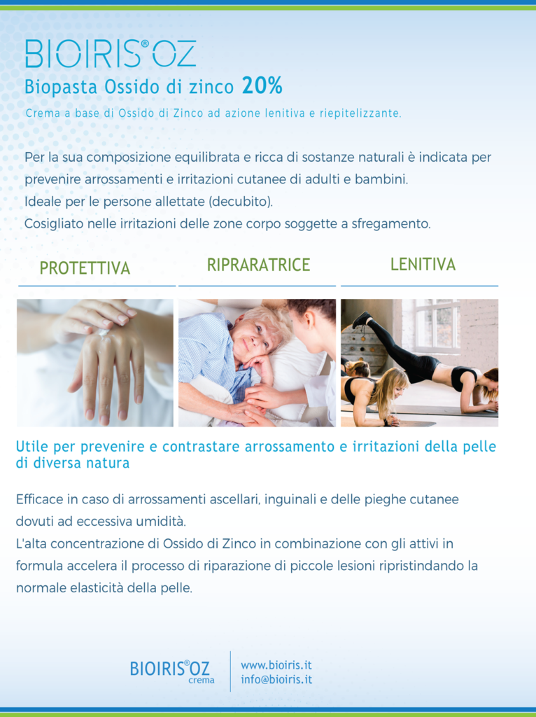 Biopasta Ossido di Zinco AL 20%
dermatologicamente testato